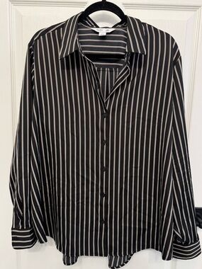 Striped Button Down Blouse